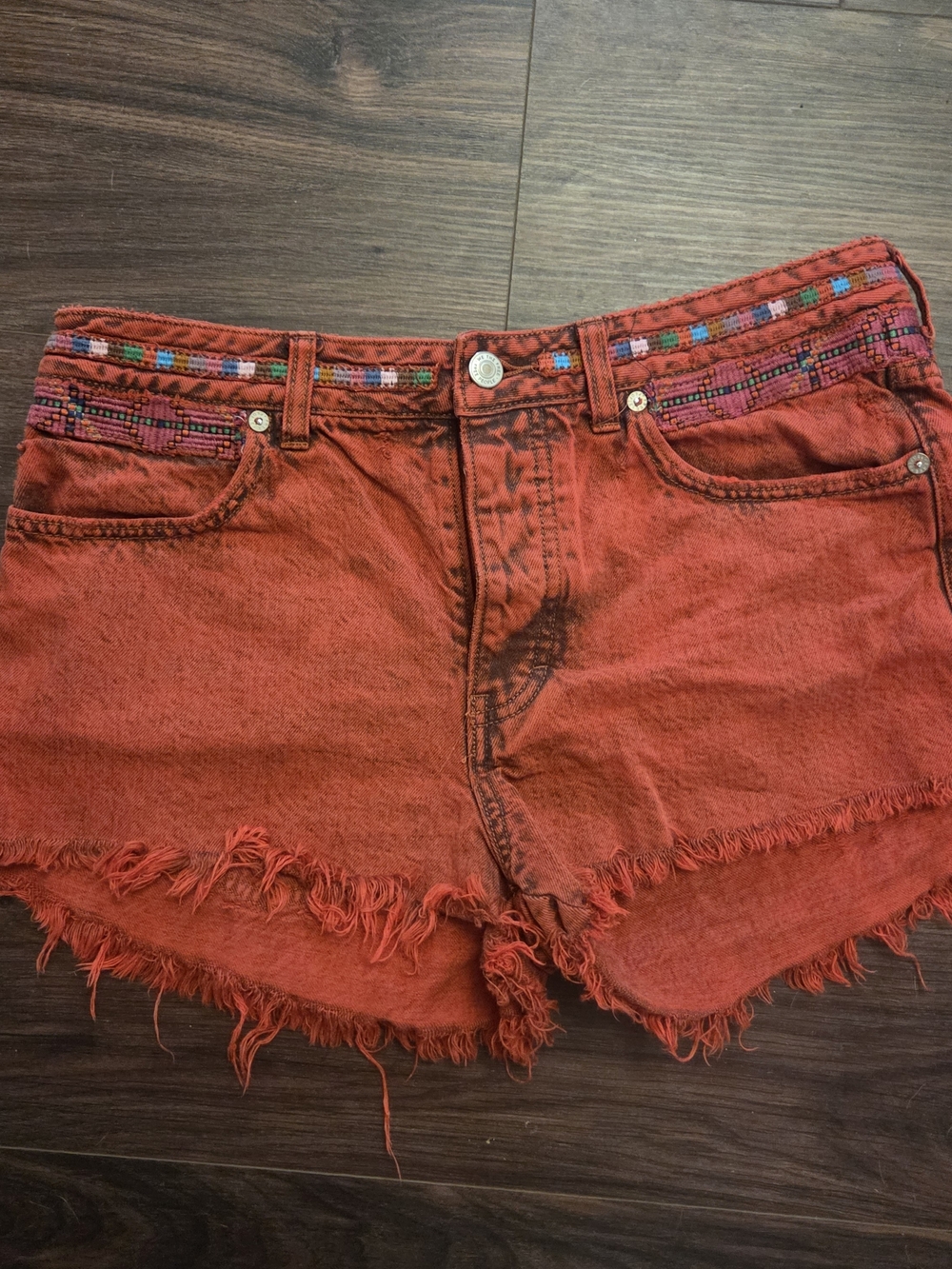 Free People Sun Break Embellished Cutout Shorts in Gypsy Size 28